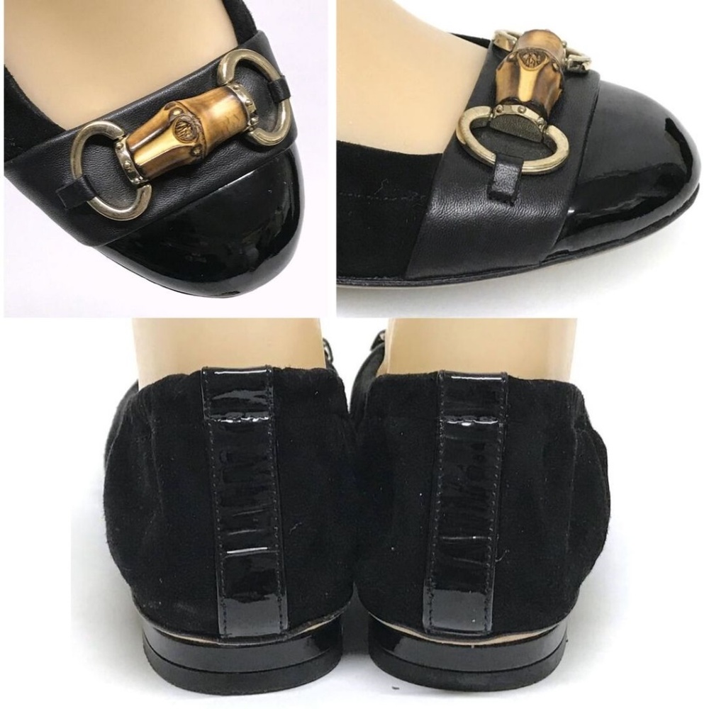 ❌❌SOLD❌❌ GUCCI Bamboo Horsebit Ballet Flats 37 6.5 - Picture 6 of 8